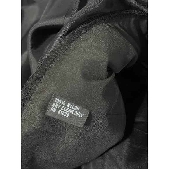 RICKIE FREEMAN TERI JON Dress Tea Length Sequins 3D Floral Appliques Black 12 - Picture 11 of 16